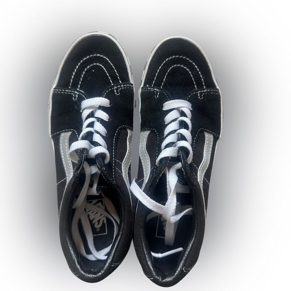 VANS Sk8-Low Kids 'Reflective Sidestripe - Black Checkerboard - Picture 5 of 9